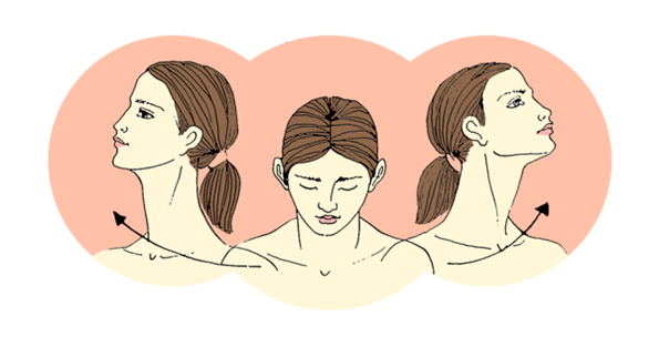 Head rotation relieves cervical pain